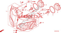 KOPLAMP voor Honda CBR 1000 RR FIREBLADE BLACK 2010