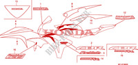 STREEP/MERK(1) voor Honda CBR 1000 RR FIREBLADE ABS NOIRE 2011