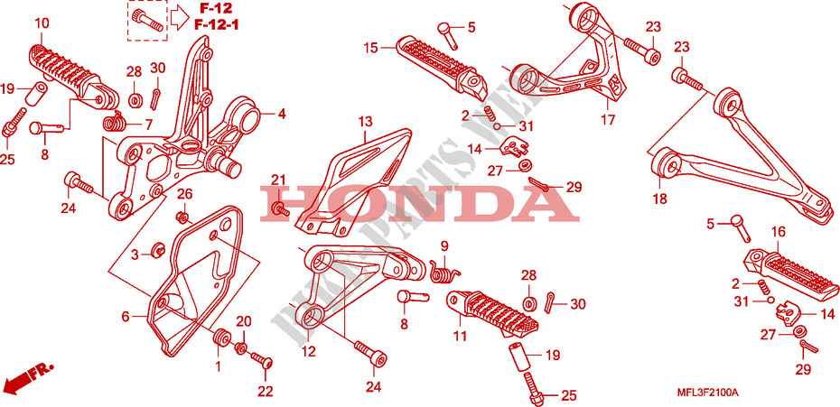 OPSTAP voor Honda CBR 1000 RR FIREBLADE 2008