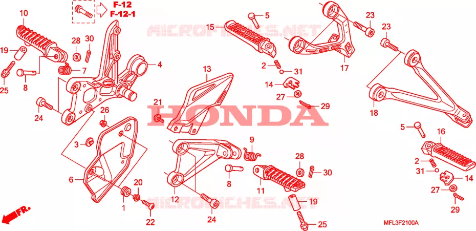 OPSTAP Honda MOTO 1000 CBR 2010  CBR1000RAA