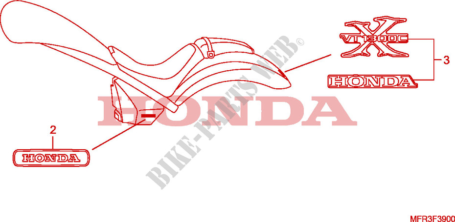 EMBLEEM/MERK voor Honda VT 1300 FURY 2011