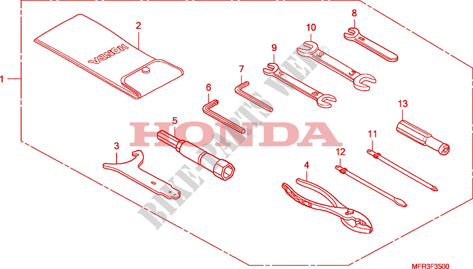 GEREEDSCHAP voor Honda VT 1300 FURY 2011
