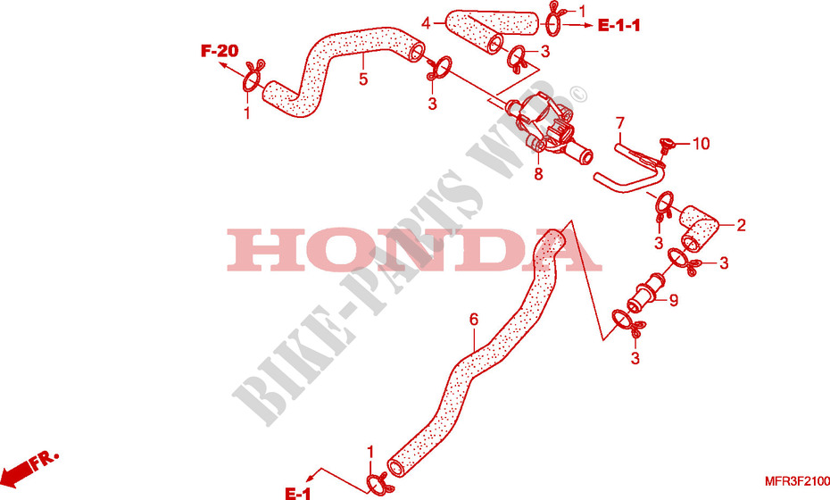 PAAR REGELAAR KLEP voor Honda VT 1300 FURY 2011