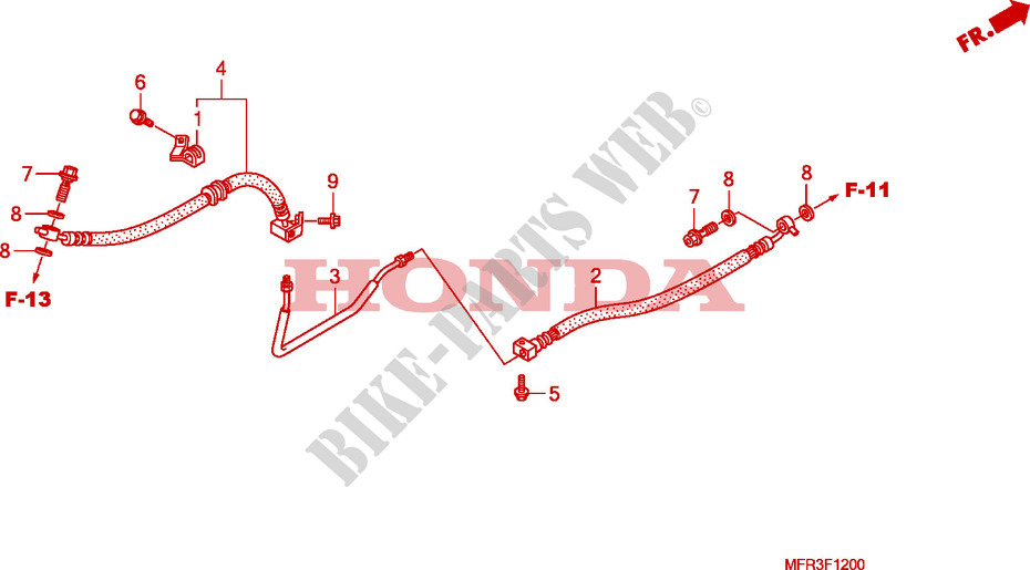 REMVOERING(VT1300CX) voor Honda VT 1300 FURY 2011