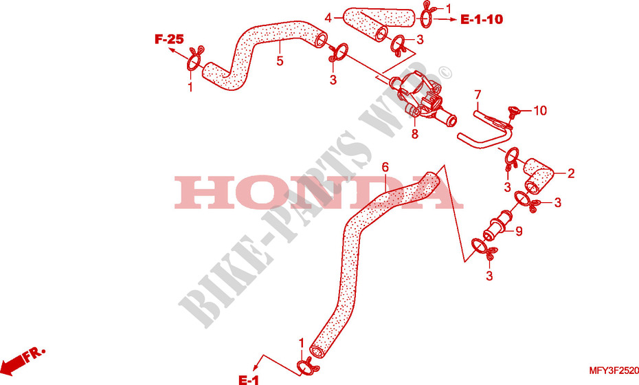 LUCHTINJECTIE REGELKLEP voor Honda VT 1300 STATELINE 2011