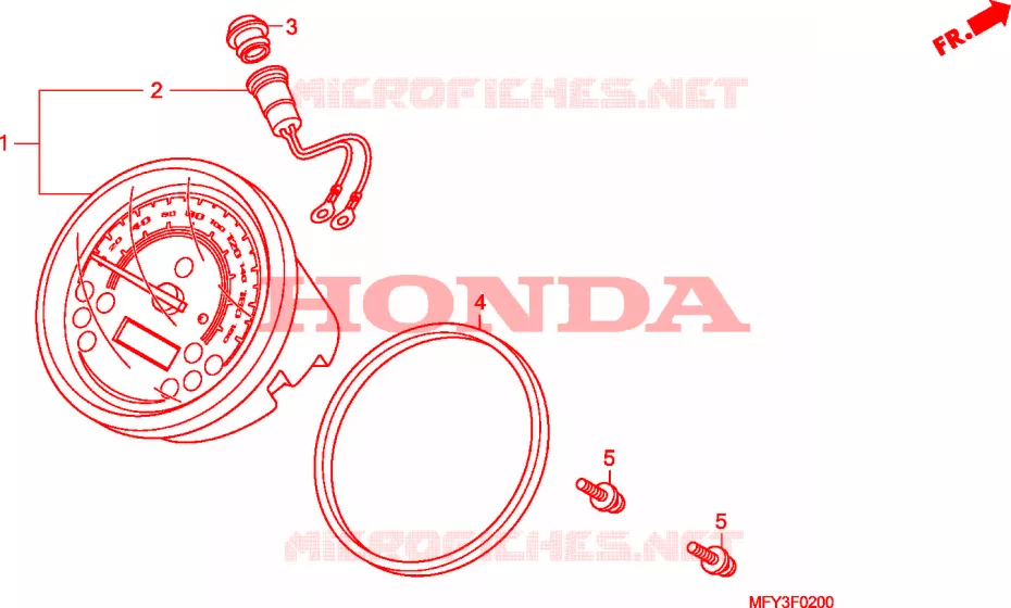 METER Honda MOTO 1300 VT 2011  VT1300CRAB