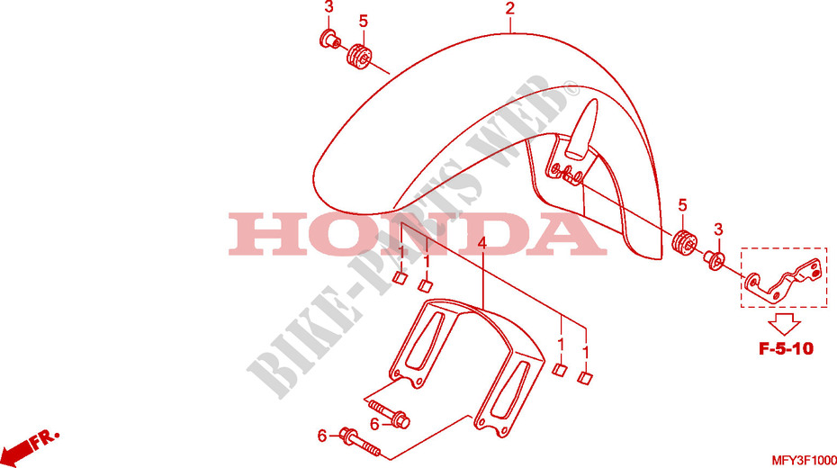 VOOR STROOMLIJNKAP(VT1300CR/CRA) voor Honda VT 1300 STATELINE 2011