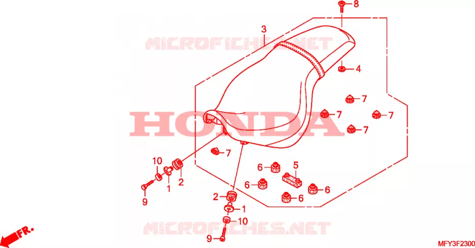 ZITTING Honda MOTO 1300 VT 2011  VT1300CRAB