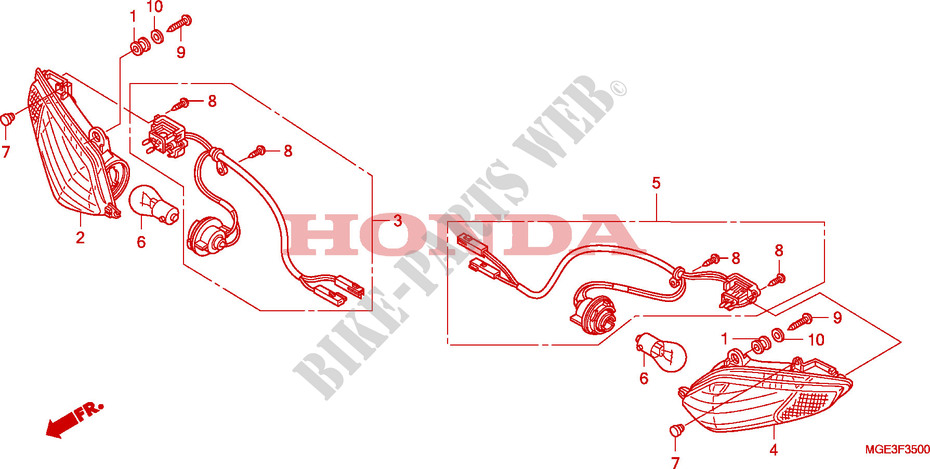 KNIPPERLICHT voor Honda VFR 1200 F 2010