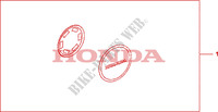 CRANKCASE ORNAMENT SET QUASAR SILVER voor Honda CBF 1000 F ABS 98HP 2011
