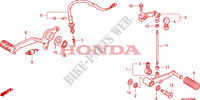 PEDAAL voor Honda CBF 1000 F ABS TS 2011