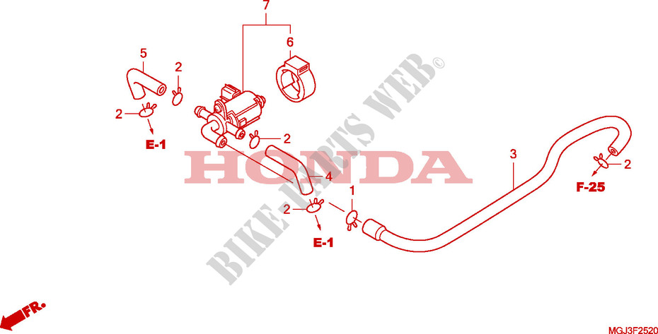 GAS RECYCLINGSYSTEEM voor Honda CBF 1000 F 2010