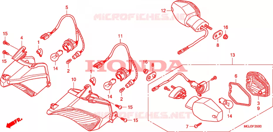 KNIPPERLICHT Honda MOTO 1000 CBF 2010  CBF1000FTA