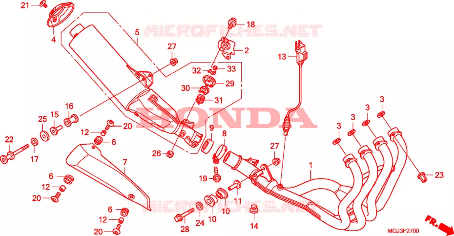 UITLAATDEMPER Honda MOTO 1000 CBF 2011  CBF1000FSB