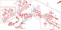ACHTER REMKLAUW voor Honda CBF 600 FAIRING ABS 34HP 2010