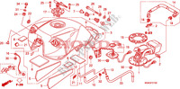 BRANDSTOF TANK/BRANDSTOF POMP(CBF600S/SA) voor Honda CBF 600 FAIRING ABS 34HP 2010