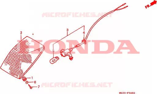 ACHTERLICHT Honda MOTO 600 XR 1986  XR600RG