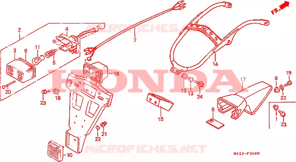 ACHTERLICHT Honda MOTO 600 XR 1987  XR600RG