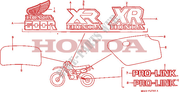MERK voor Honda XR 600 R 1987