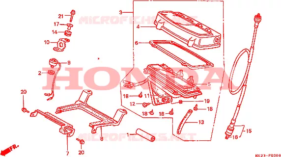METER Honda MOTO 600 XR 1987  XR600RG