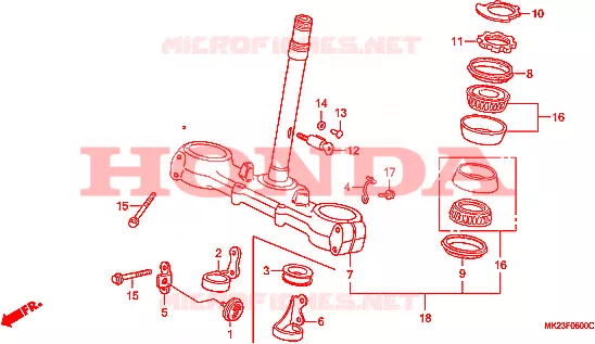 STURING STANG Honda MOTO 600 XR 1987  XR600RG