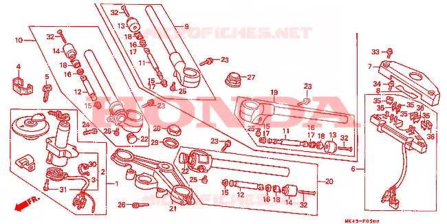 HENDEL PIJP/BOVENSTE BRUG Honda MOTO 500 XBR 1987  XBR500H