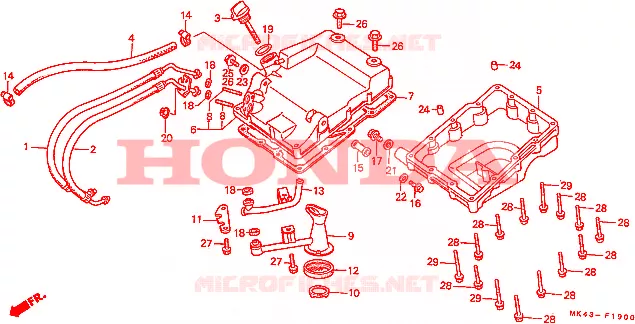 OLIE TANK Honda MOTO 500 XBR 1987  XBR500SH