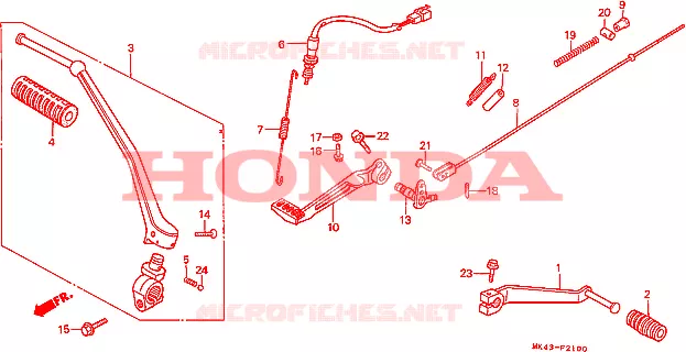 PEDAAL Honda MOTO 500 XBR 1986  XBR500G