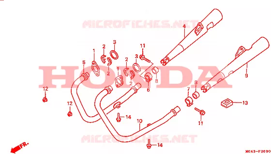 UITLAATDEMPER(1) Honda MOTO 500 XBR 1986  XBR500G