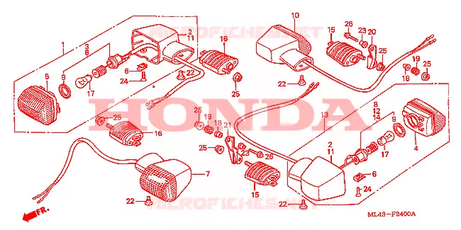 KNIPPERLICHT Honda MOTO 450 CB 1989  CB450SJ