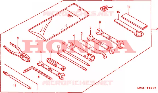 GEREEDSCHAP Honda MOTO 450 CM 1988  CMX450CJ