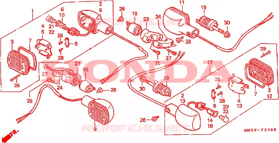KNIPPERLICHT Honda MOTO 450 REBEL 1986  CMX450CG