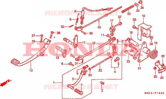 REMPEDAAL/WISSEL PEDAAL Honda MOTO 450 CM 1987  CMX450CH