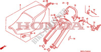 ZITTING/ACHTER KAP (CBR1000FH/FJ/FM) voor Honda CBR 1000 F 1987