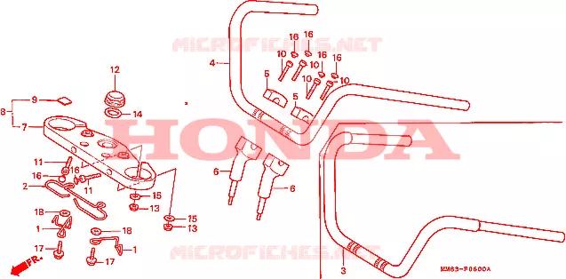 HENDEL PIJP/BOVENSTE BRUG Honda MOTO 1100 SHADOW 1992  VT1100CN