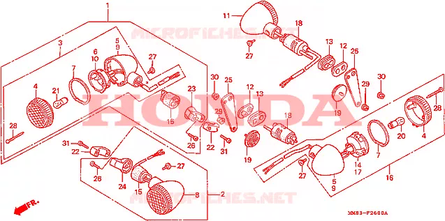 KNIPPERLICHT Honda MOTO 1100 SHADOW 1992  VT1100CN