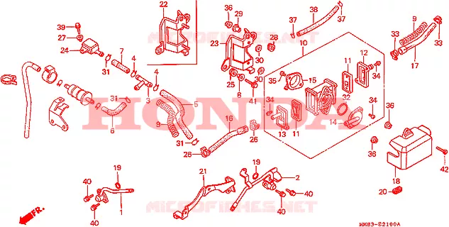 LUCHTZUIGKLEP(AR/SW) Honda MOTO 1100 SHADOW 1994  VT1100CR