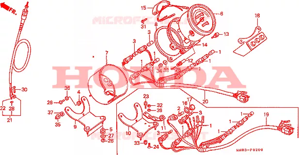 METER Honda MOTO 1100 SHADOW 1993  VT1100CP