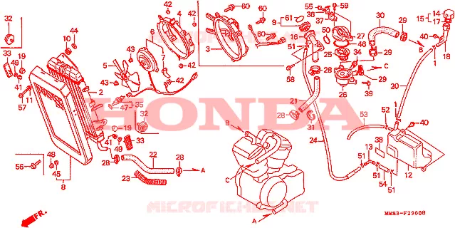 RADIATOR Honda MOTO 1100 SHADOW 1992  VT1100CN