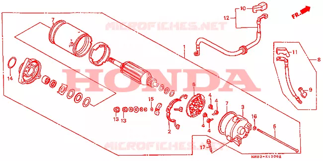 STARTEN MOTOR Honda MOTO 1100 SHADOW 1994  VT1100CR