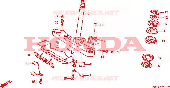 STURING STANG Honda MOTO 1100 SHADOW 1993  VT1100CP