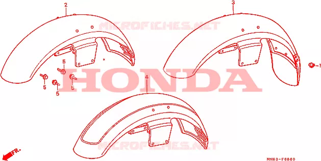 VOOR STROOMLIJNKAP Honda MOTO 1100 SHADOW 1993  VT1100CP