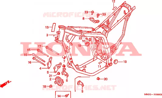 FRAME CHASSIS Honda MOTO 600 TRANSALP 1991  XL600VM