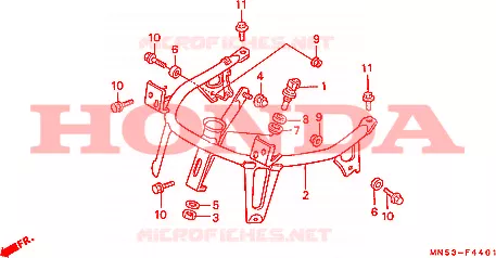 KAP STANG (GL1500L/AM/SEM) Honda MOTO 1500 GOLD-WING 1992  GL1500AM