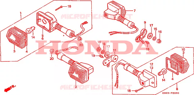 KNIPPERLICHT Honda MOTO 500 NX 1990  NX500L
