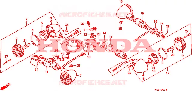 KNIPPERLICHT Honda MOTO 600 SHADOW 1993  VT600CDP