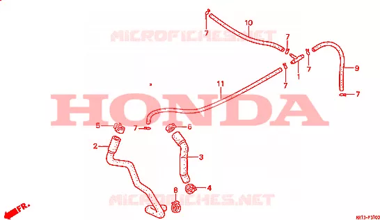 LUCHTZUIGKLEP PIJP Honda MOTO 600 SHADOW 1992  VT600CN