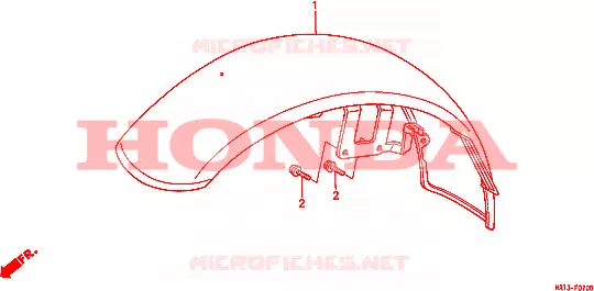 VOOR STROOMLIJNKAP Honda MOTO 600 SHADOW 1993  VT600CDP