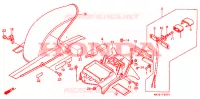 ACHTER STROOMLIJNKAP(MX) voor Honda CBR 500 F 1989