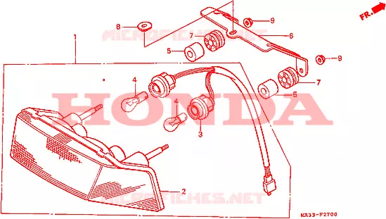 ACHTERLICHT Honda MOTO 500 CBR 1987  CBR500FJ